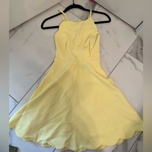 Lulus light yellow xs mini dress